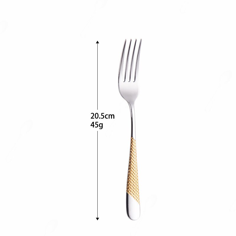 Home Tableware Cutlery Set Golden Cutlery Stainless Steel Dinner Set